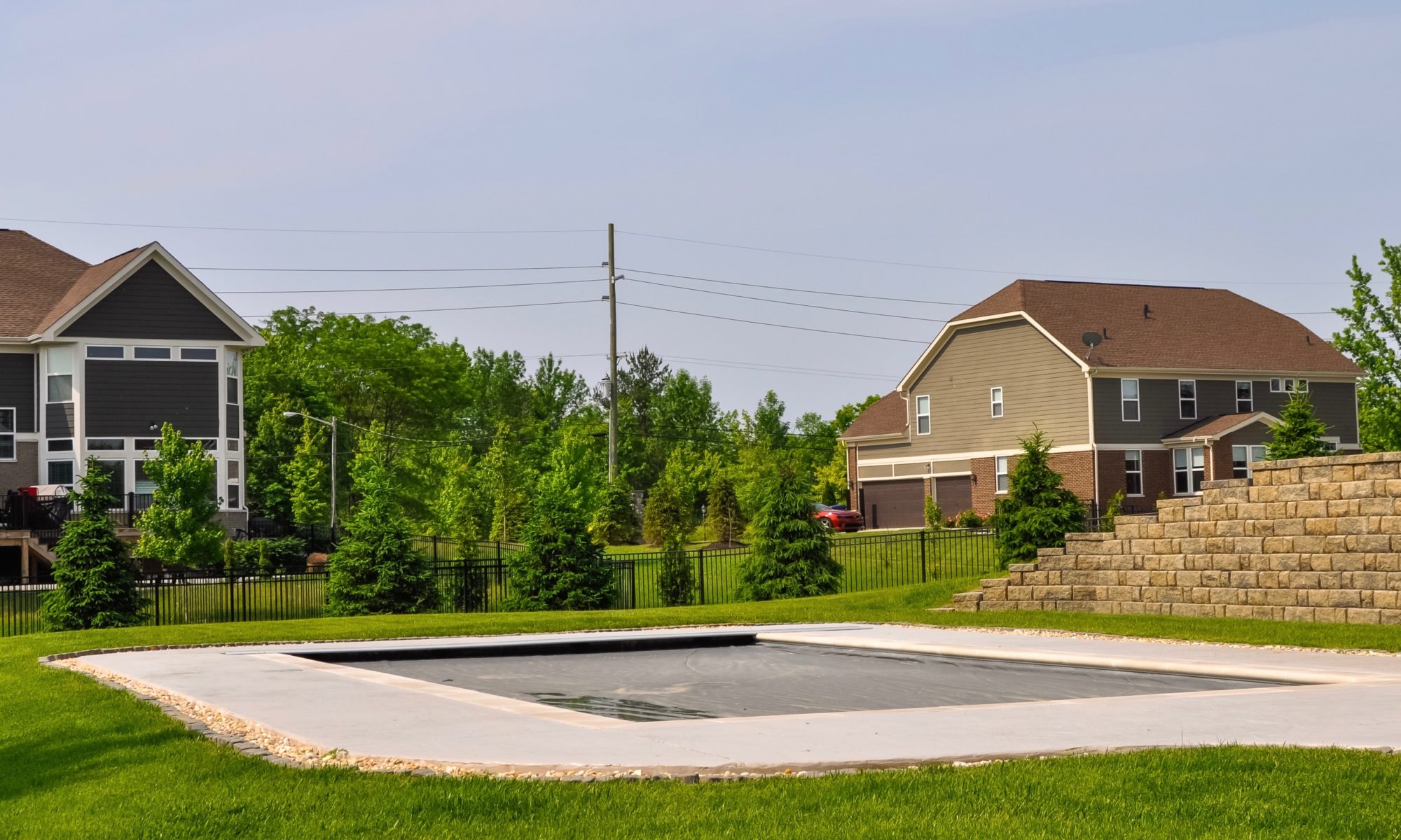 Precision Outdoors Carmel Pool Patio & Retaining Wall stamped concrete patio Italian slate template an accents belgard anchor highland stone cotswold mist color accent contemporary design simple concrete basketball court basic design custom