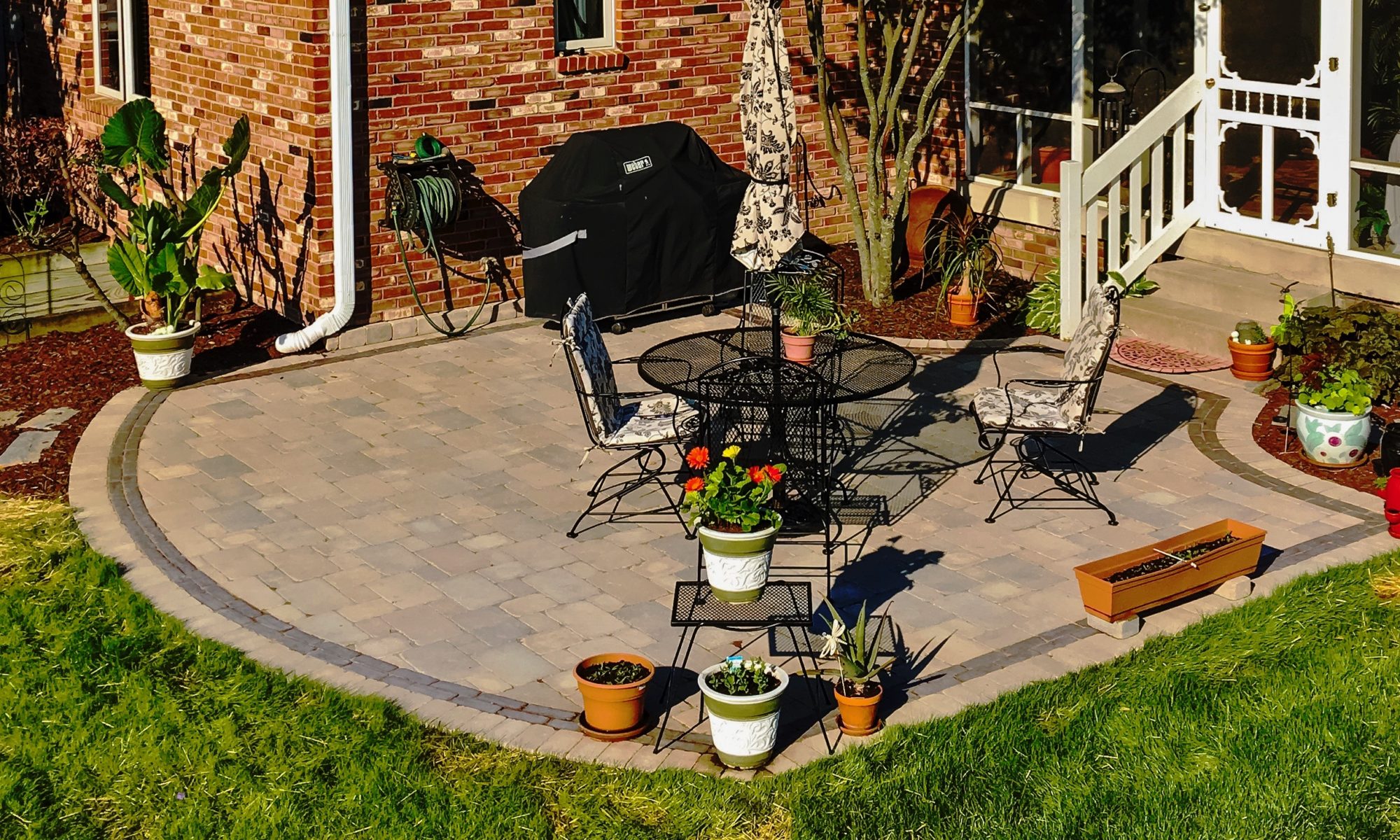 Precision Outdoors Unilock Block Patio Brussell Block Capthorne accents simple patio indianapolis indiana