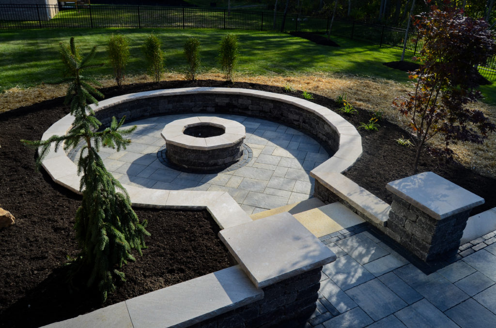 Sunk in Fire Pit Avon Indiana Exterior Redesign Precision Outdoors
