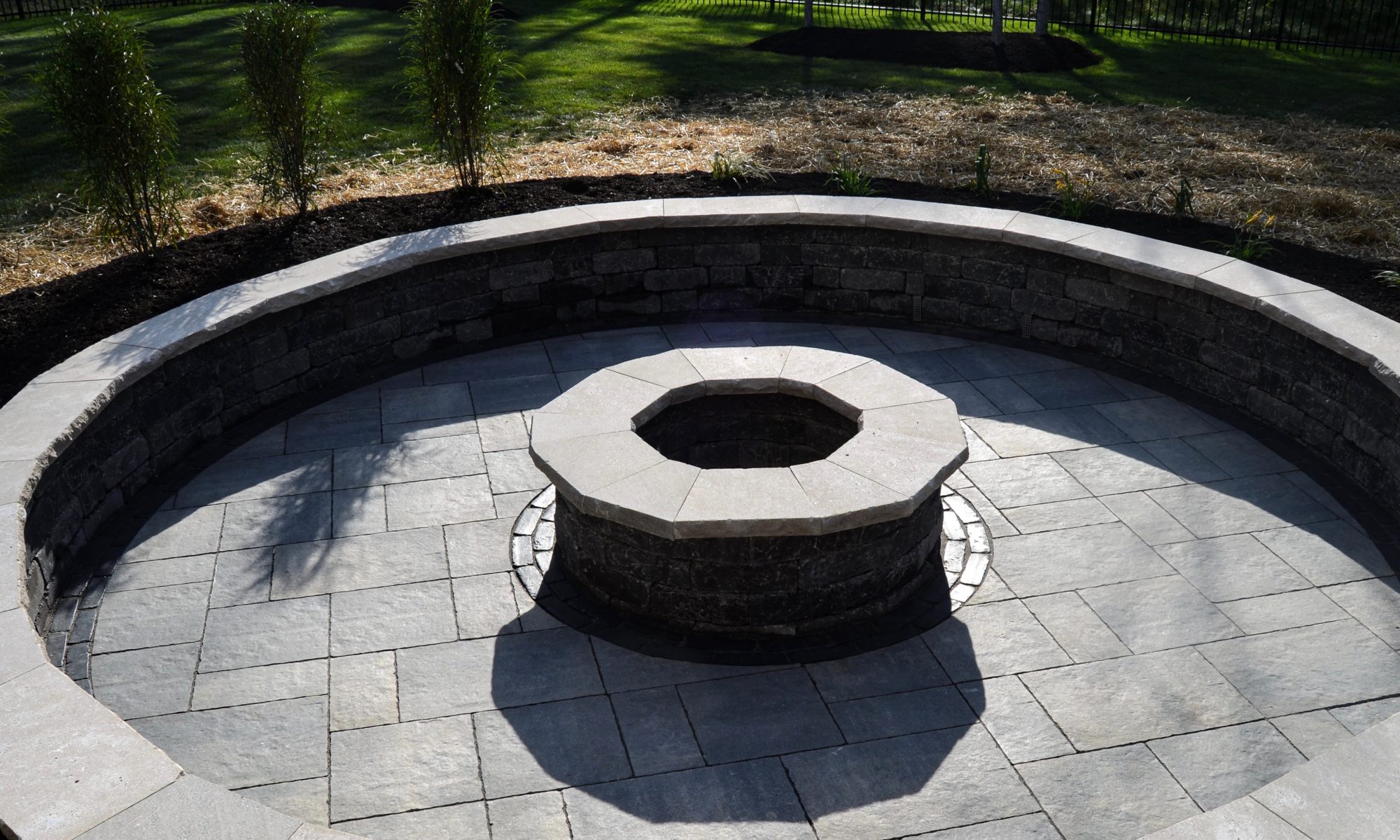 Zionsville Fire Pit Paver Patio with Belgard & Unilock Materials