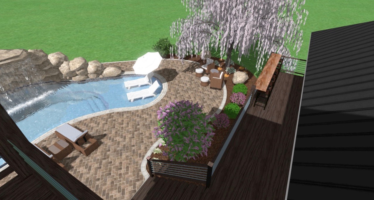 Precision Outdoors Design Pool Paver Patio Deck Concept