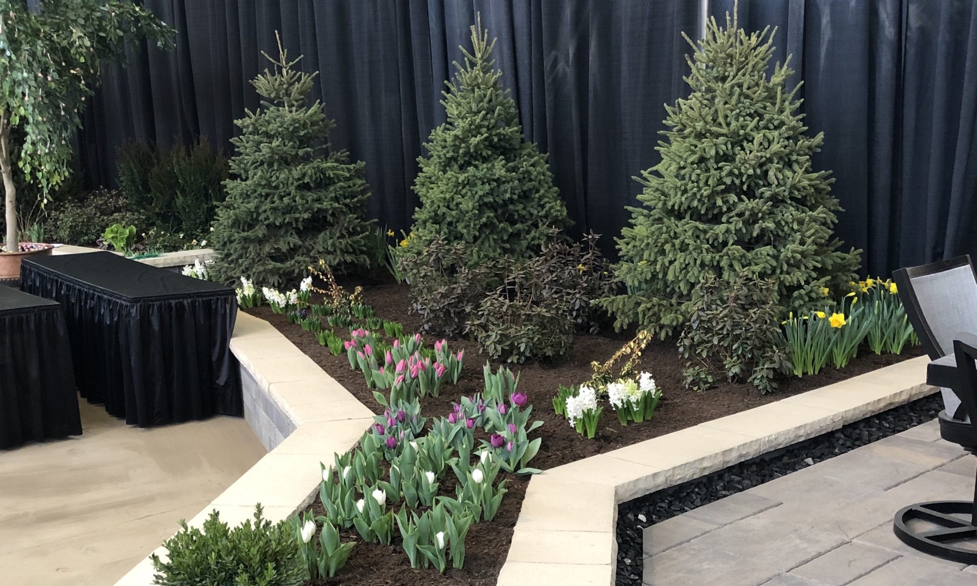 flower and patio show 2019 precision outdoors landscaping pergola structureforepit flower box paver patio