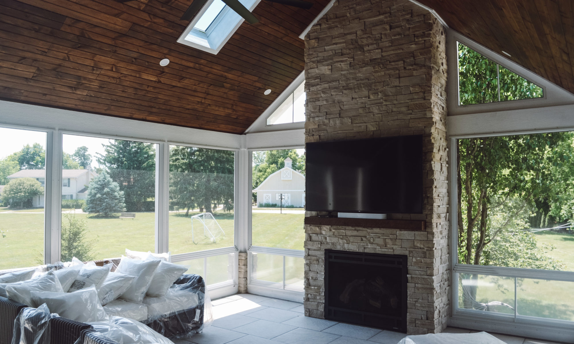 design carmel dream patio indiana precision outdoors landscaping four three seasons room design build fireplace paver patio firepit dinning grill kitchen
