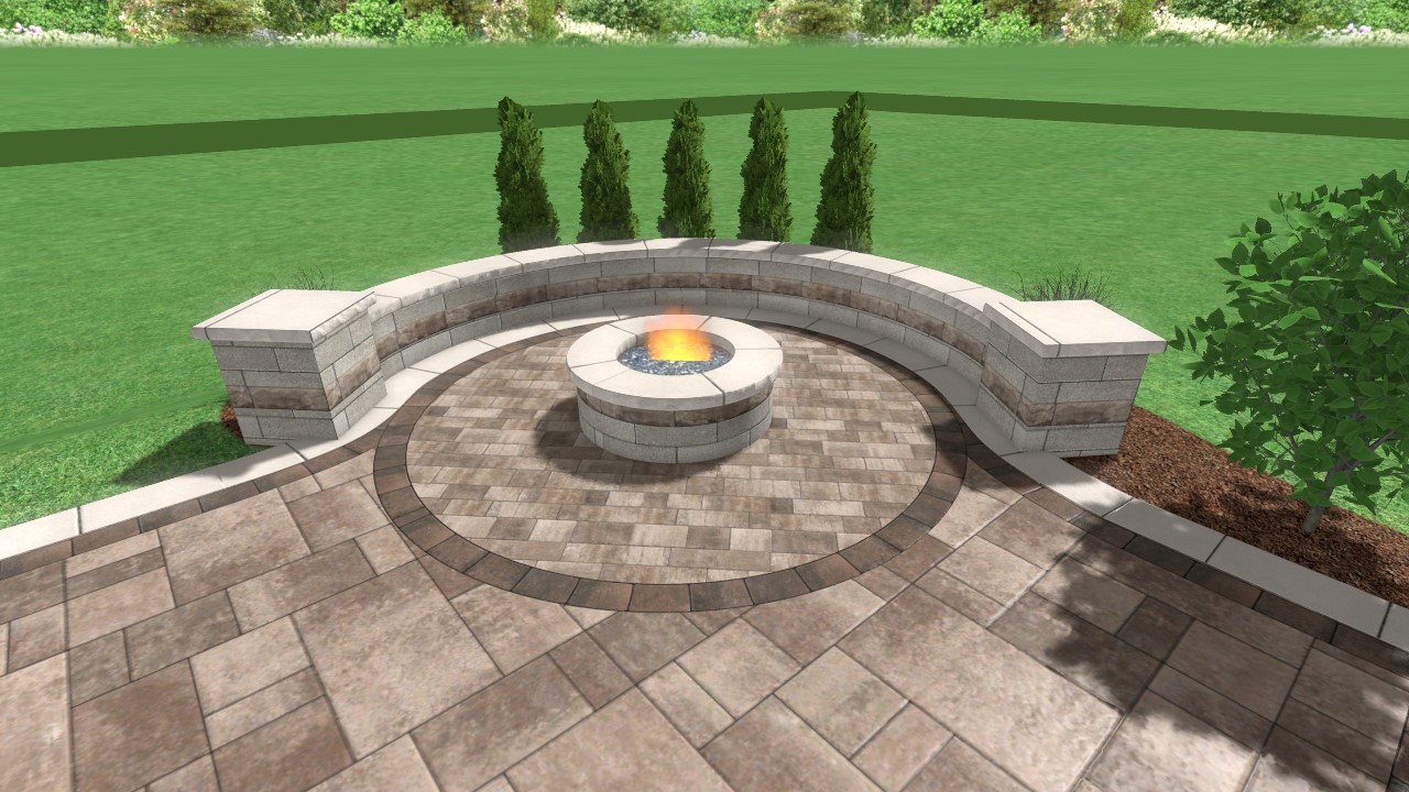 Welchel springs pergola outdoor fireplace private dining are ample seating multilevel paver patio secluded firepit precision outdoors design