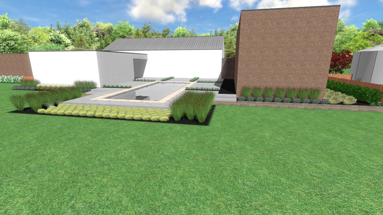 Carmel Art Silo Design Precision outdoors landscaping modern walkway path fencing modern Carmel indiana