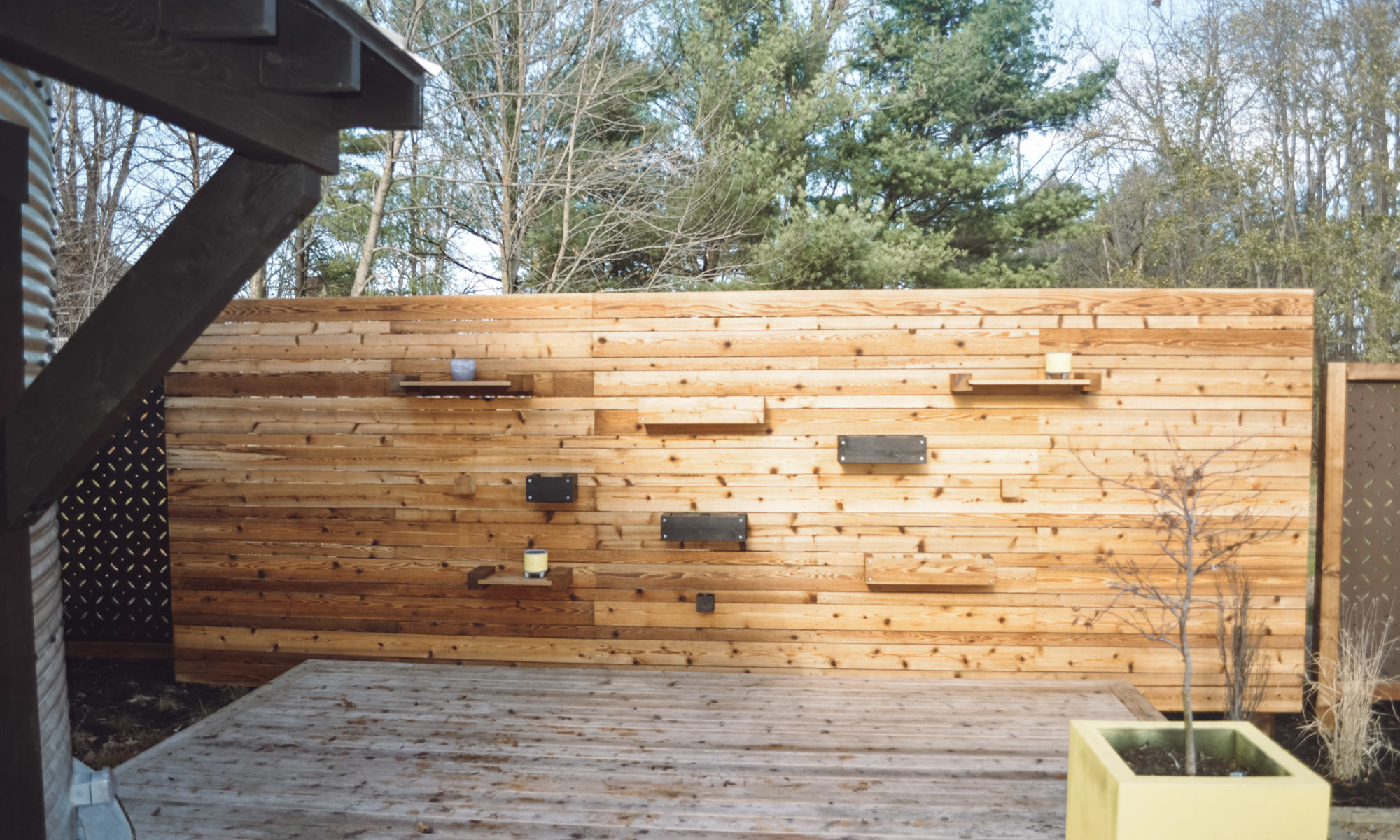 Precision Outdoors Carmel Art Silo custom landscaping swinging daybed walkways custom fencing Carmel indiana beautiful backyard