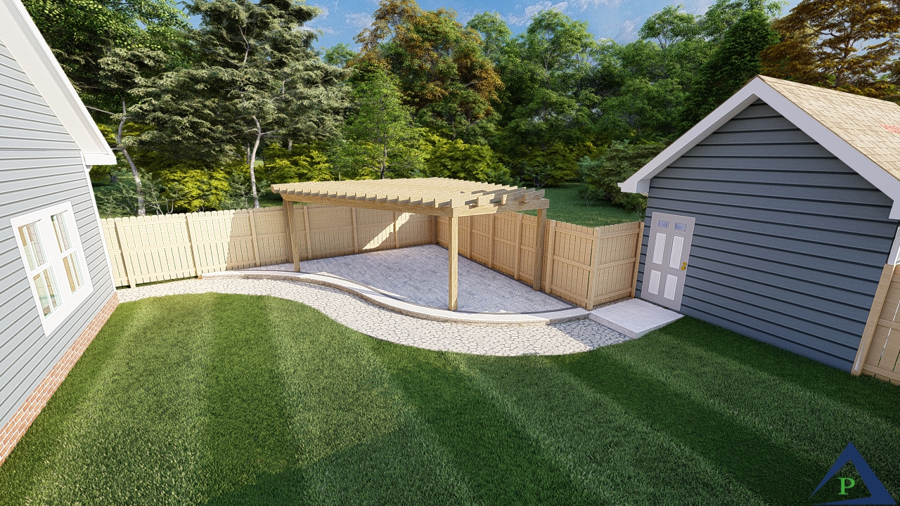 design small backyard pergola paver patio walkway precision outdoors build