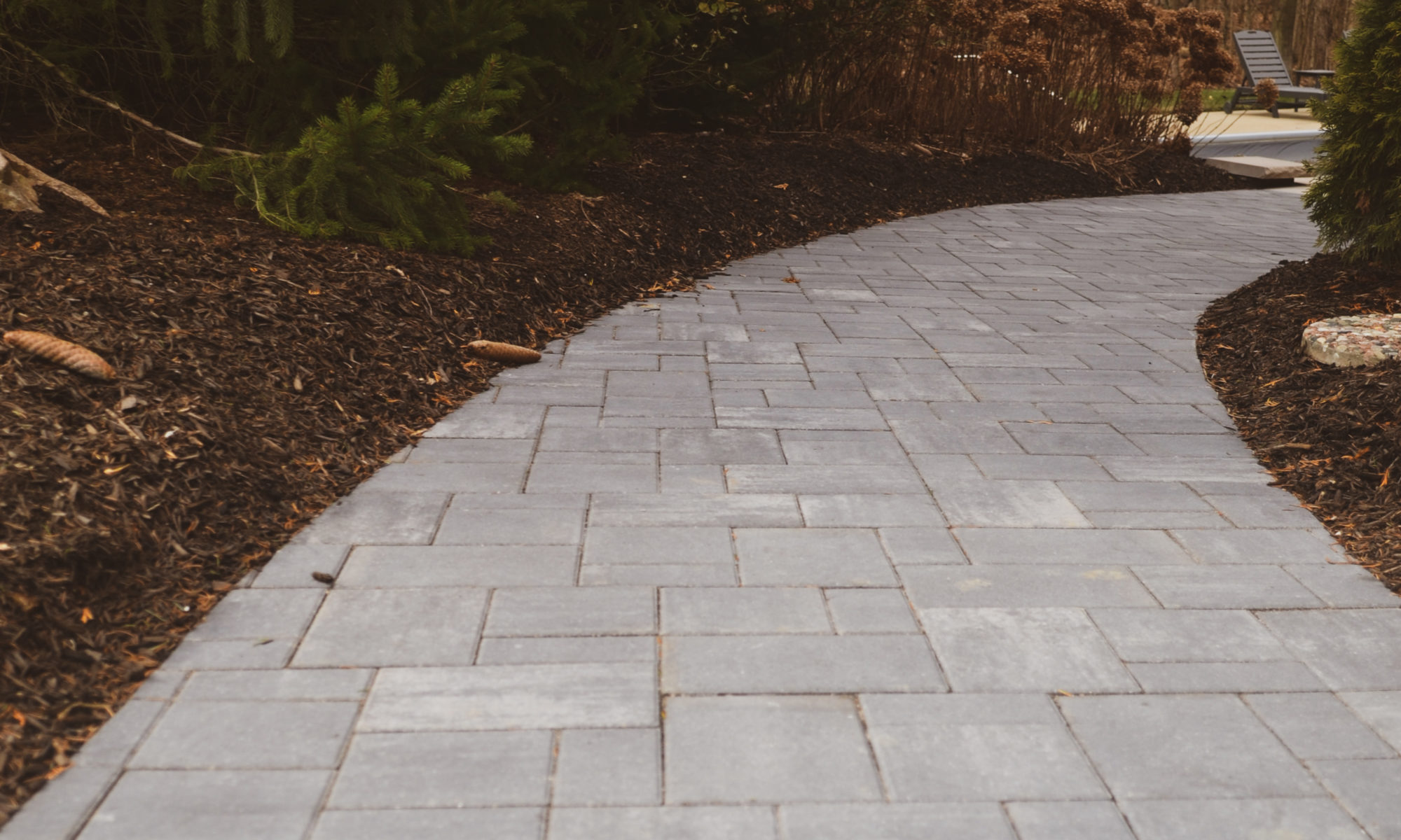 Precision Outdoors Sunken Paver Patio raised deck retaining wall terraced landscaping beds Zionsville indiana beautiful backyard