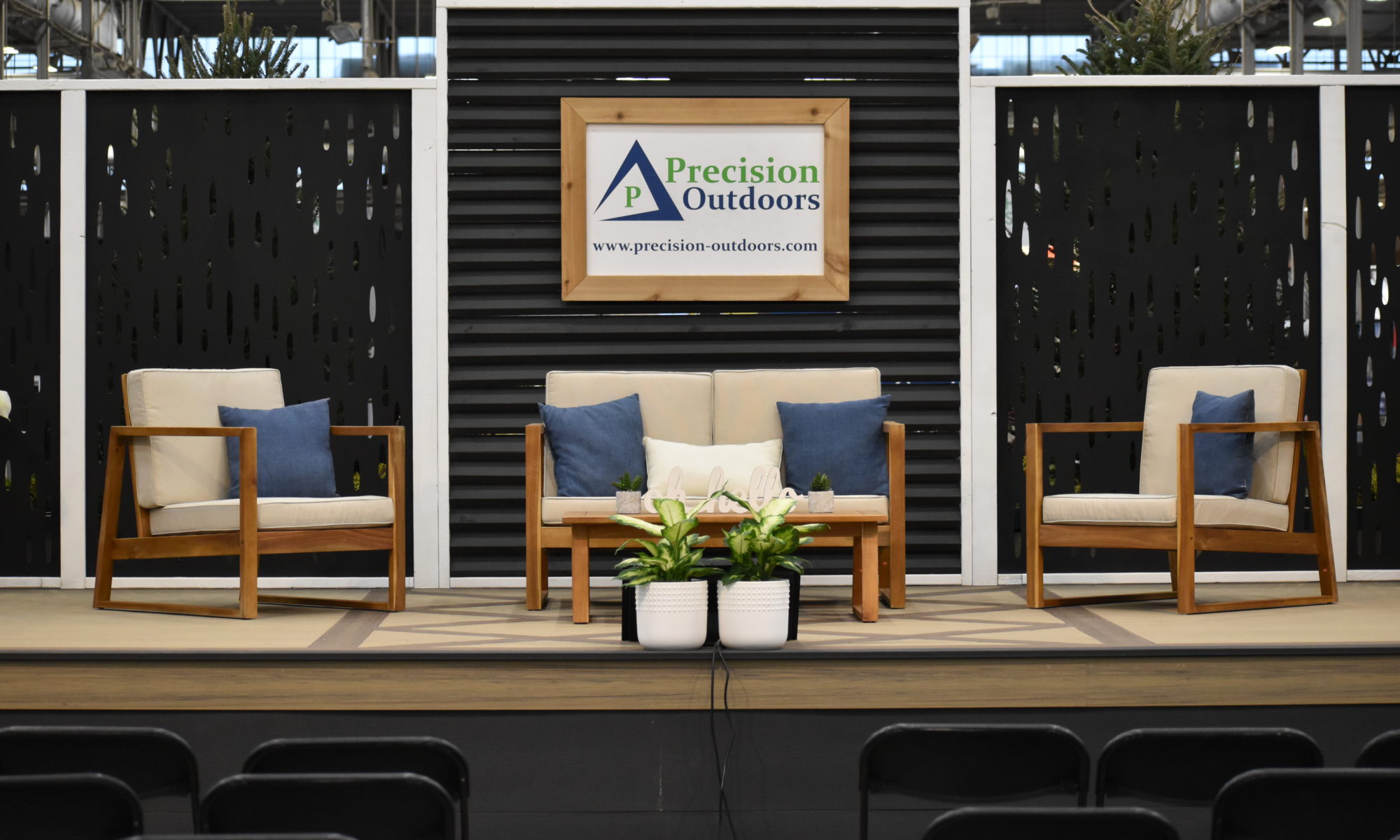 Indianapolis Home Show 2023 Precision Outdoors living stage belgard scandina gray dimensions slab textureguard rockland black artforms indiana decorators voyage decking line indy