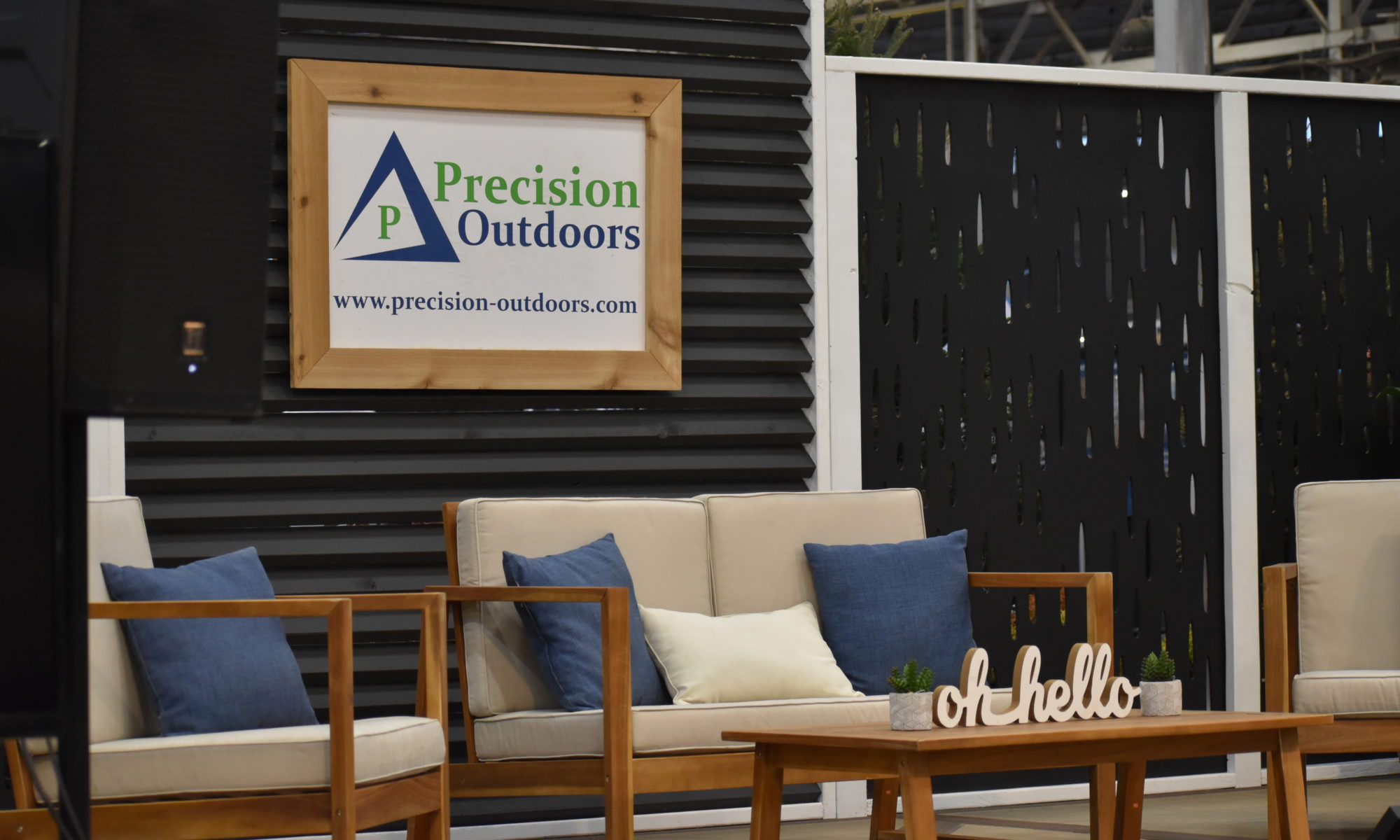 Indianapolis Home Show 2023 Precision Outdoors living stage belgard scandina gray dimensions slab textureguard rockland black artforms indiana decorators voyage decking line indy