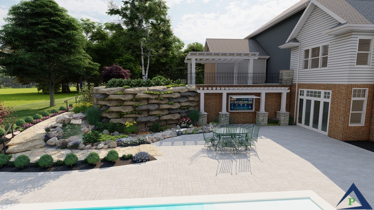 Precision Outdoors Clifden Arbor Pergola Arbor Landscaping Stone walkway beautiful landscaping pool oasis railing archway pool outdoor entertaining