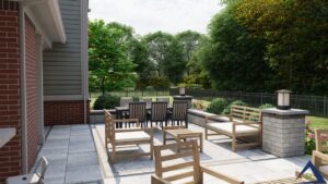 Kodiak Patio Precision Outdoors Exterior Design and Build Firm patio unique pattern paver patio backyard goals peaceful retreat home upgrade stone pathway walkway home improvement