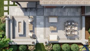 Kodiak Patio Precision Outdoors Exterior Design and Build Firm patio unique pattern paver patio backyard goals peaceful retreat home upgrade stone pathway walkway home improvement