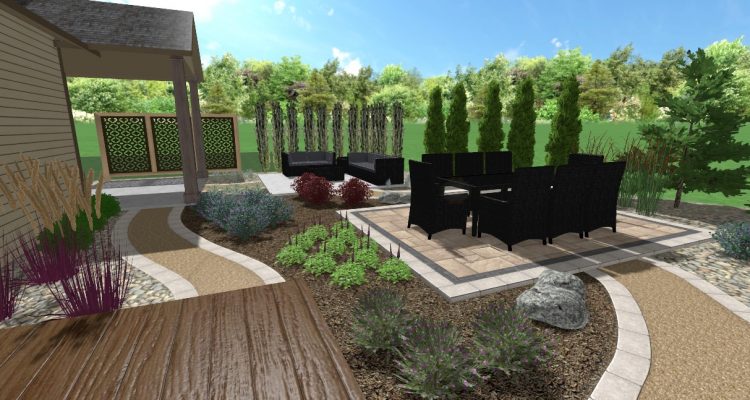 Southwest Remodel precision outdoors design paver patio privacy screen custom walkway fire pit area fence