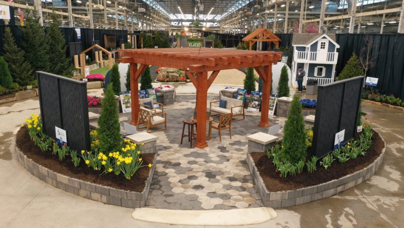 Precision Outdoors Flower and patio show 2023 indianapolis exterior build backyard goals dream backyard the smart pergola belgard plants shrubs tree water features bridge rock pavers paver fire pit lawn games connect four giant jingo astroturf astro turf traditional pergola modern pergola honeycomb tile checkers corn hole precision stone walkway inground in ground trampoline wooden playhouse woodman playhouses custom outdoor pitching dining cedar fountain beautiful display boulders boulder private privacy screen screens cozy entertainment entertaining precision design services